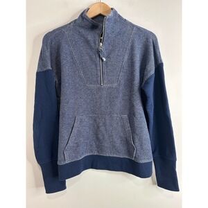 Vineyard Vines Womens Navy 1/4 Zip Popover Pullover Sweatshirt Sz M Nautical
